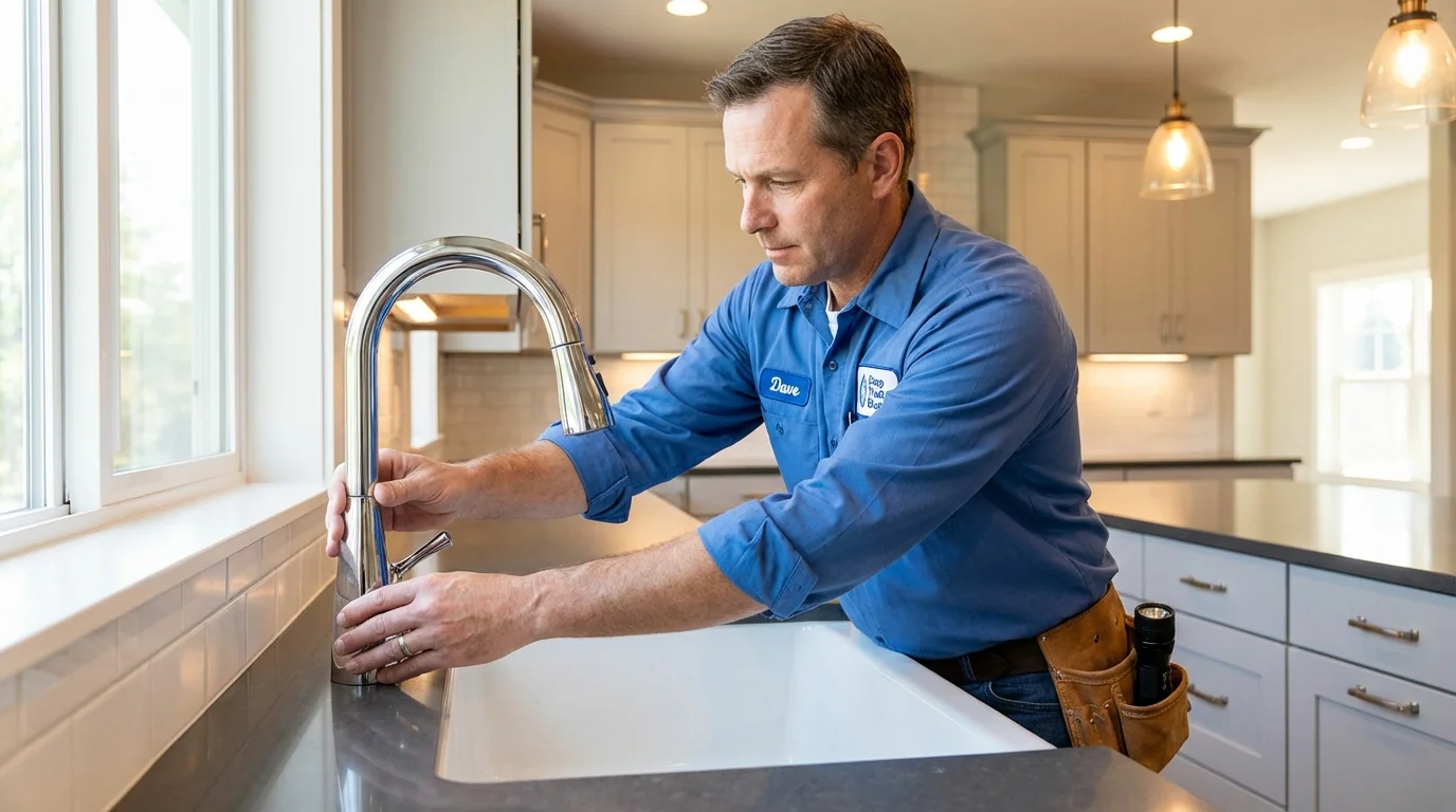 Kitchen faucet installation by Johns Plumbing LLC in Gideon
