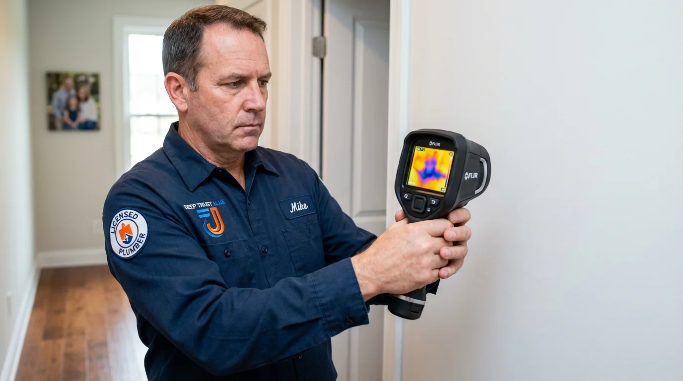 Thermal imaging leak detection by Johns Plumbing LLC in Gideon